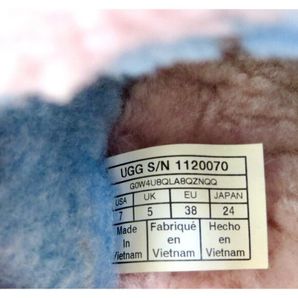 UGG Fluff Yeah Slide Cali Collage Pride Stripes Pastel Rainbow US 7 - Picture 16 of 16